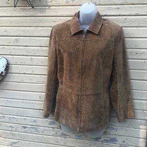Tan washable suede jacket by St. John’s bay
